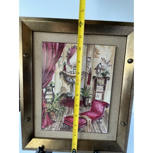 Tre Sorelle Studios "Boudoir Bathtub" Framed Art Oil Print signed - Picture 6 of 8